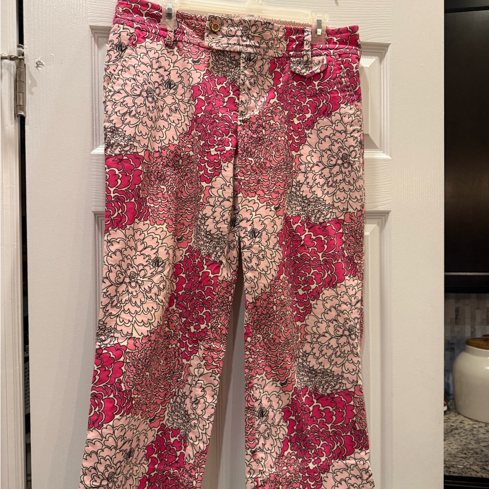 Lilly Pulitzer Pink Floral “William” Palm Beach Capris